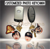 Customized Funny Photo Head Keychain, Cut Out Photo, Portrait Head Cut Out, Any Your Own Logo, Photo, Drawing Keychain