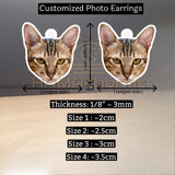 Personalized Photo Acrylic Earrings: Portrait, Dog, Cat, Pet Photo, Funny Photo, Sport Portrait, Head Cut Earrings, Sport Photo Earrings