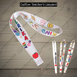 Customized Teacher's Lanyard, Personalized Student's Lanyard, Wristlet Keychain, School Staff Lanyard,Back to School, Teacher Student's gift