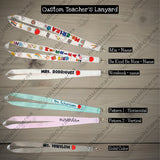 Customized Teacher's Lanyard, Personalized Student's Lanyard, Wristlet Keychain, School Staff Lanyard,Back to School, Teacher Student's gift