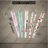 Customized Teacher's Lanyard, Personalized Student's Lanyard, Wristlet Keychain, School Staff Lanyard,Back to School, Teacher Student's gift