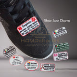 Customized Medical ID/Medical Alert/ Emergency/ Diabetic/ Medical alert/ Autism/Allergy Shoe-lace Charm / Shoe Charm with QR Code