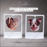 Custom Mini Acrylic Polaroid Photo Frame Display, Family Photo Frame, Photo Standee, Dog, Cat, Pet Photo Standee, Mini Polaroid Frame