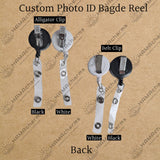 Custom Acrylic Photo Face Badge Reel: Personalized Pet ID Card Holder, Your Portrait Photo ID Badge Reel