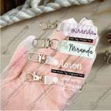 Custom Acrylic ID Zipper Tag, Lunch Box, Binder Name Tag, Smalll Name Tag, Back to School, ID Name Tag for kids, Zipper Name Tag for Hoodies