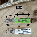 Custom Acrylic ID Zipper Tag,Kid and Adult Medical Id,Medical Alert,Emergency,If Lost Please Call Pin, Autism Awareness Zipper ID Tag