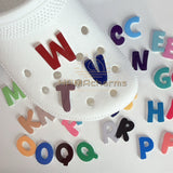 HANDMADE Custom Color Bubble Letters Alphabet Acrylic Shoe Charms - Initial Shoe Charms - Custom Alphabet Shoe Charms