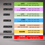Adjustable-Custom Disposable Kid's ID Stretch Elastic Wristband:Emergency Contact,If Lost Please Call,Emergency Medical ID,Travel Kid's ID