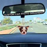 Custom Acrylic Car Photo Ornament: Photo Rear View Mirror Car Hanger, Cut Out Face Photo, Dog,Cat, Pet, Your Portrait, Car Hanger Decoration