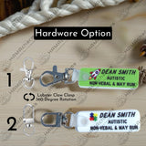 Custom Acrylic ID Zipper Tag,Kid and Adult Medical Id,Medical Alert,Emergency,If Lost Please Call Pin, Autism Awareness Zipper ID Tag