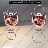 Custom Photo Bag Charm: Personalized Pet, Dog, Cat Face, Cut Out Photo, Any Photo, Custom Photo Bag Hanger, Custom Bag Charm
