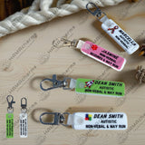 Custom Acrylic ID Zipper Tag,Kid and Adult Medical Id,Medical Alert,Emergency,If Lost Please Call Pin, Autism Awareness Zipper ID Tag