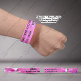 Adjustable-Custom Disposable Kid's ID Stretch Elastic Wristband:Emergency Contact,If Lost Please Call,Emergency Medical ID,Travel Kid's ID