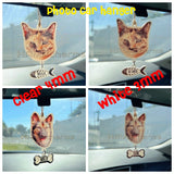 Custom Car Photo Ornament, Rear View Mirror Photo Hanger, Car Photo Hanger, Couple Photo Hanger, Gift for Dad, Mom, Couple, Wedding Gift