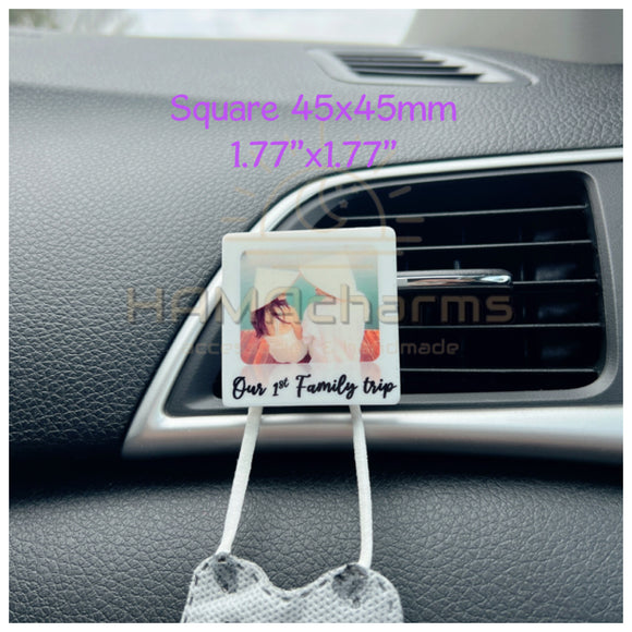 3-in-1 Personalized Car Air Vent Clip Polaroid Picture Frame/ Photo Car Air Clip/ Custom Photo Print/ Car Accessories/Car Mask Hanger&Magnet