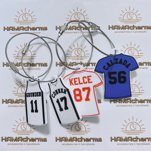 Customized Acrylic Keychain with Name and #/ Basketball Jersey/ Sport Jersey/Baseball Bag Tag/Softball Jersey/Football Jersey/Name Tag...