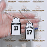 Customized Acrylic Keychain with Name and #/ Basketball Jersey/ Sport Jersey/Baseball Bag Tag/Softball Jersey/Football Jersey/Name Tag...