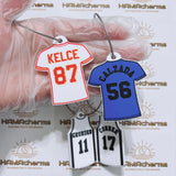 Customized Acrylic Keychain with Name and #/ Basketball Jersey/ Sport Jersey/Baseball Bag Tag/Softball Jersey/Football Jersey/Name Tag...