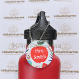 Customized Teacher's Name/Teacher Appreciation/Teacher's Day/Teacher's Gift/Teacher Apple Shoe Charm/Pin/Straw Topper/Name Tag Bag Bottle