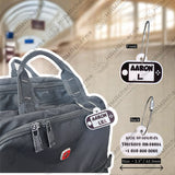 Customized Double Sided Carry-On Luggage Travel Bag Name Address Tag, Luggage Bag Name Tag, Customized Travel Bag Name Address Tag.