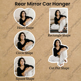 Custom Car Photo Ornament, Rear View Mirror Photo Hanger, Car Photo Hanger, Couple Photo Hanger, Gift for Dad, Mom, Couple, Wedding Gift