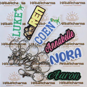 Customized Name Tag Keychain with Name and Info / Sports Bag Tag/ Bag Name Tag/ Water bottle Name Tag/ Backpack Name Tag for Kids...