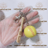 Customized Baseball Keychain/ Softball Keychain / Sport Keychain/ Baseball Name Tag/ Baseball Bag Tag/ Softball Name Tag/ Backpack Keychain