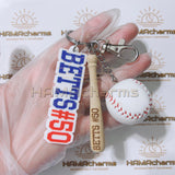 Customized Baseball Keychain/ Softball Keychain / Sport Keychain/ Baseball Name Tag/ Baseball Bag Tag/ Softball Name Tag/ Backpack Keychain