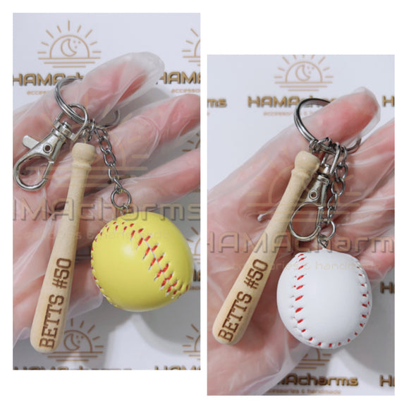 Personalized Name Fur Ball Keychain