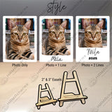 Custom Mini Acrylic Photo Frame With Basswood Easel, Family Photo Frame Standee, Photo Stand, Portrait, Dog, Cat Polaroid Photo Standee