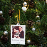 Custom Polaroid or Cut Out Photo Ornament: Acrylic Christmas Tree Ornament or Car Hanger