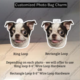 Custom Photo Bag Charm: Personalized Pet, Dog, Cat Face, Cut Out Photo, Any Photo, Custom Photo Bag Hanger, Custom Bag Charm