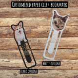 Customized Photo Face-Head Bookmark Paper Clip, Funny Photo Head, Your Own Photo, Logo, Custom Dog, Cat,Your Pet's Photo Bookmark Paper Clip