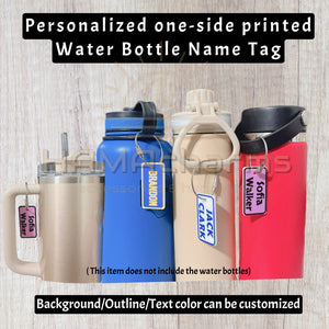 HANDMADE Personalized Water Bottle Name Tag - Tumbler Name Tag - Personalized Backpack or Luggage Name Tag