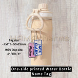 HANDMADE Personalized Water Bottle Name Tag - Tumbler Name Tag - Personalized Backpack or Luggage Name Tag