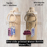 HANDMADE Personalized Water Bottle Name Tag - Tumbler Name Tag - Personalized Backpack or Luggage Name Tag