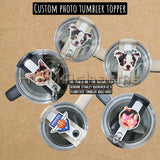 Customized Photo FACE HEAD Tumbler Topper, Pet Photo Topper,30oz 40oz Tumbler Photo Topper,Photo Tumbler Topper,Dog,Cat,Your Photo,Logo...