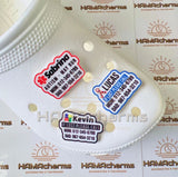 Customized Medical ID/Medical Alert/ Emergency/ Diabetic/ Medical alert/ Autism/Allergy Shoe-lace Charm / Shoe Charm with QR Code