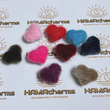 Hand-Crafted Furry Heart / Fuzzy Heart / Fluffy Heart / Valentine's Day Shoe Charm